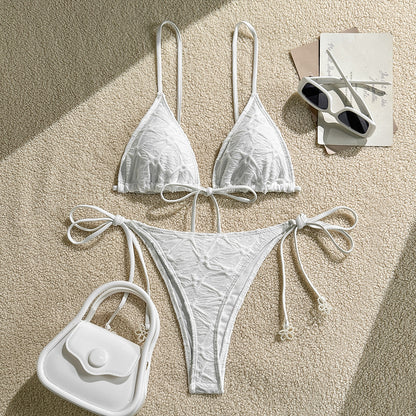 (4 days ready to ship) SY 2026 halter lace-up two-piece bikini