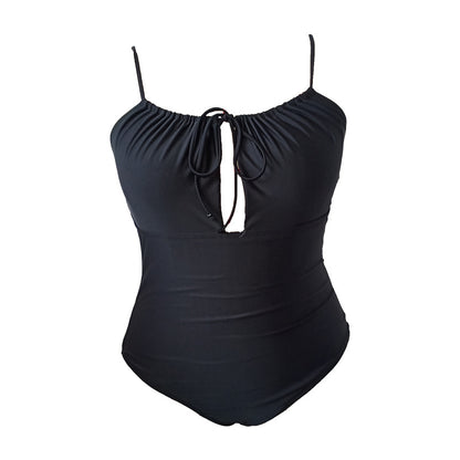 LF (L-4XL) swimsuit female one-piece black plus size sexy