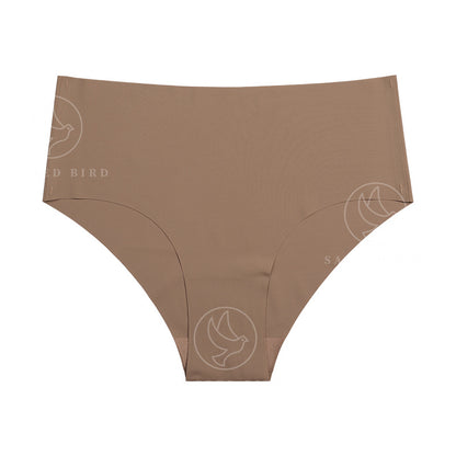 Mid-waist purified cotton crotch one-piece seamless Ice Silk quick-drying briefs
