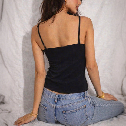 SXR 2026 spring flower sexy sling vest slim top