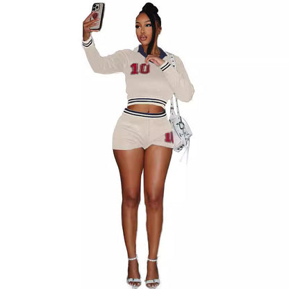 MZ (S-2XL) sports shorts MZ88597 high elastic sweater suit