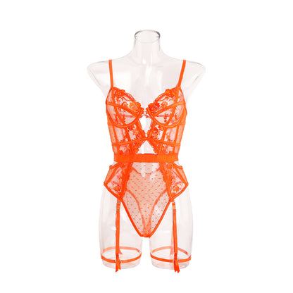 Sexy lingerie hollow-out jumpsuit Halter