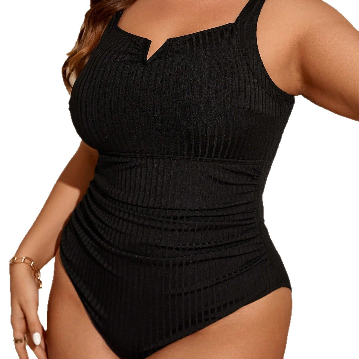 CL (L-4XL) plus size swimsuit women's Siamese triangle cover belly bikini beach