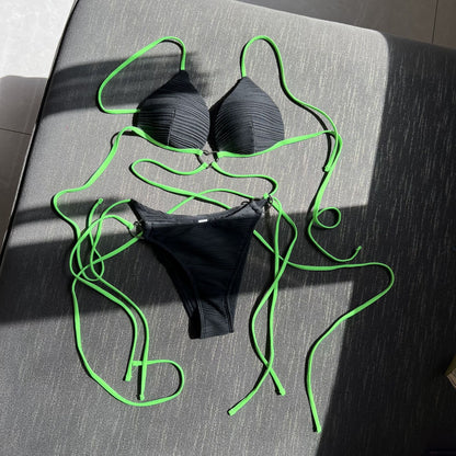 (4 days ready to ship) SY love drawstring strap hard cup bikini