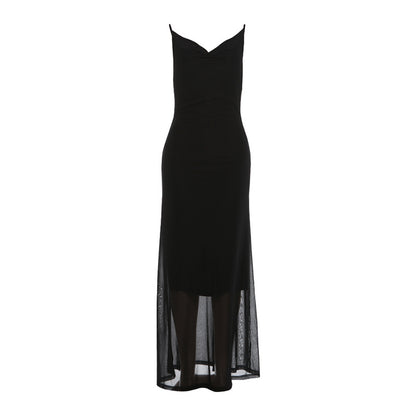 SXR K6D09083A summer slim V-neck Butterfly strap dress