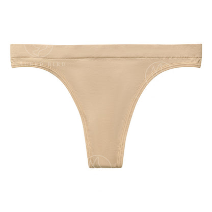 Lightweight seamless Ice Silk nude feel less than T-shaped panties yoga sports special large size cotton crotch breathable T-back