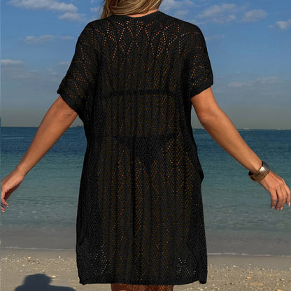CYB knitwear loose bikini swimsuit blouse beach sun protection