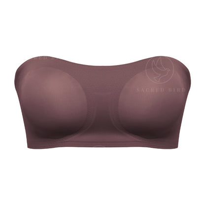 Double-sided open buckle chest cover small chest push up tube top non-slip anti-exposure large size without steel ring bra