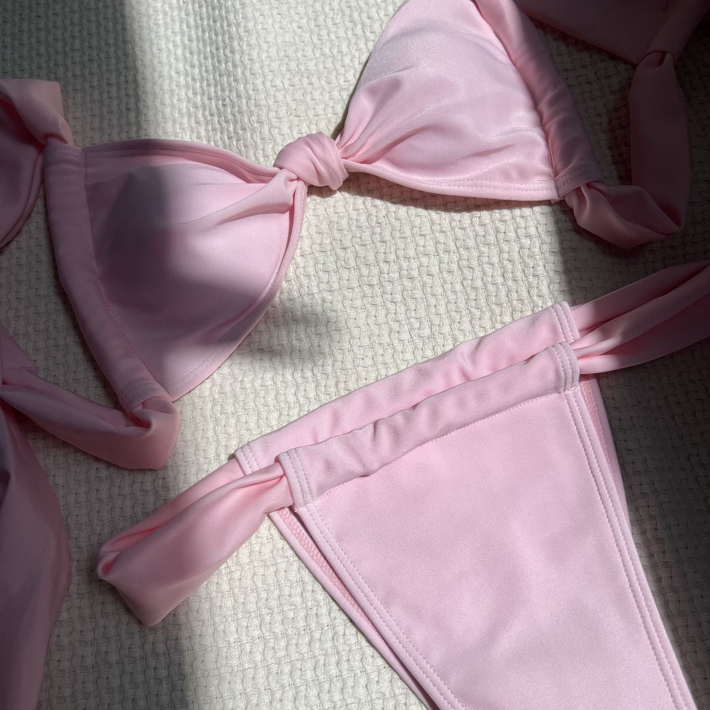 (4 days ready to ship) SY tied strap split swimsuit bikini