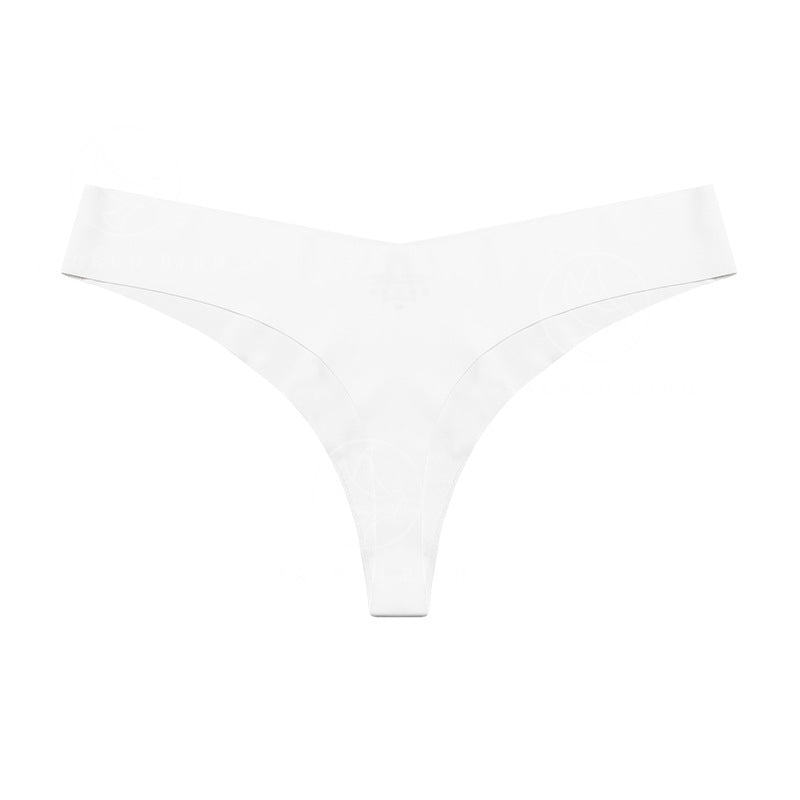 Leopard print T-back low waist T-shaped seamless one-piece cotton crotch comfortable breathable underwear