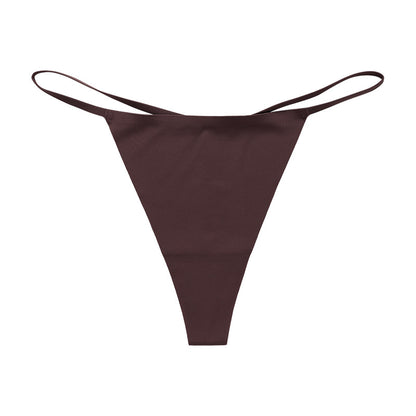 Low waist T-shaped panties seamless Ice Silk plus size a rope underwear animal pattern sports quick-drying T-back