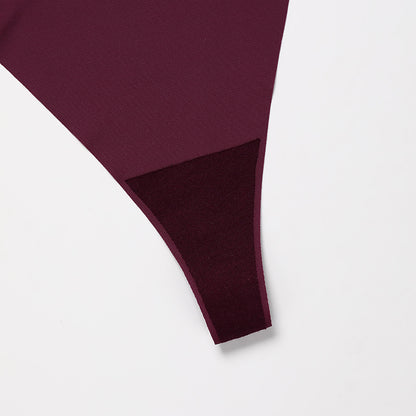 Letter printing grinding traceless plus size cotton crotch less underwear T-shaped panties T-back