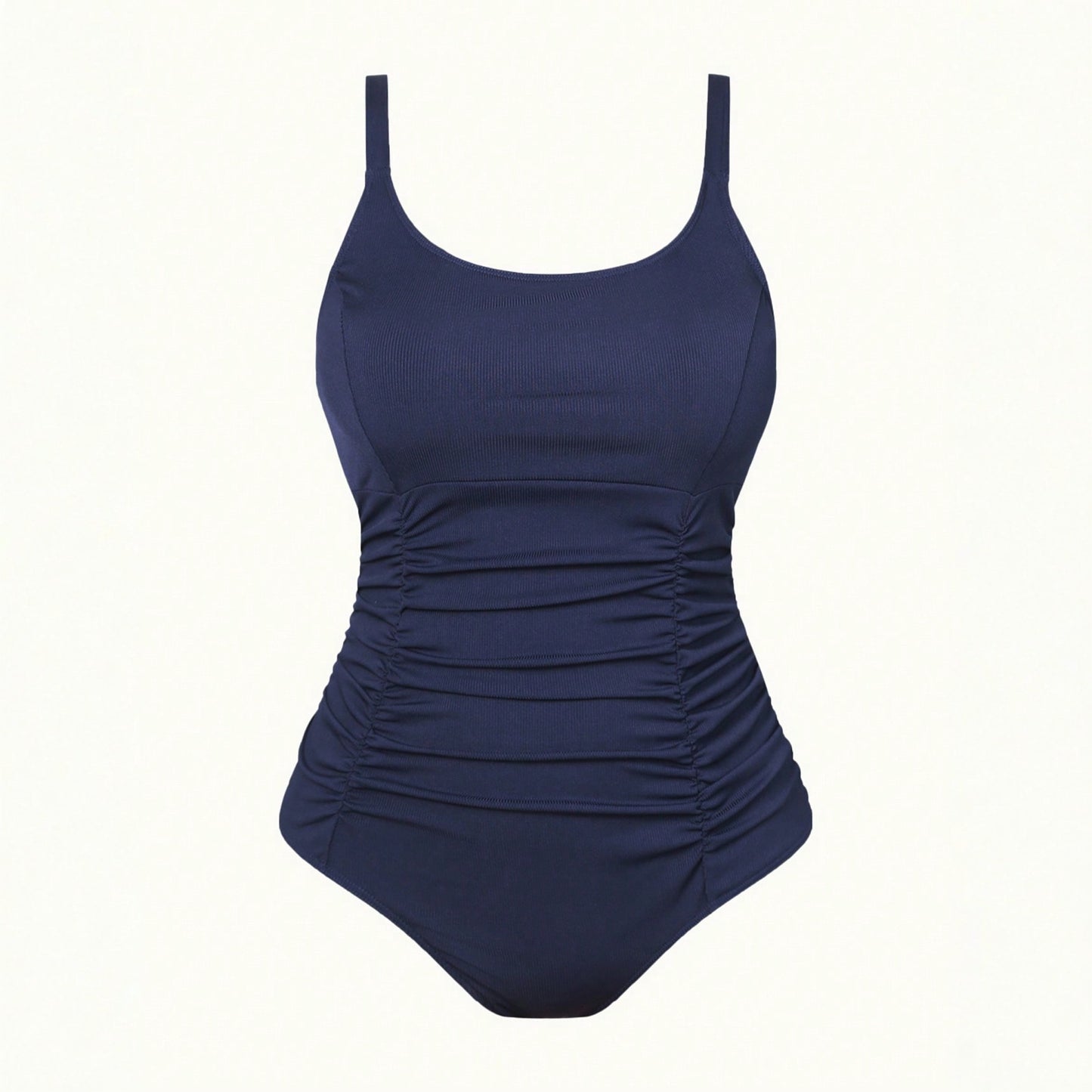 CL (L-4XL) 2026 one-piece Large size swimsuit women rib sunken stripe special tight fabric