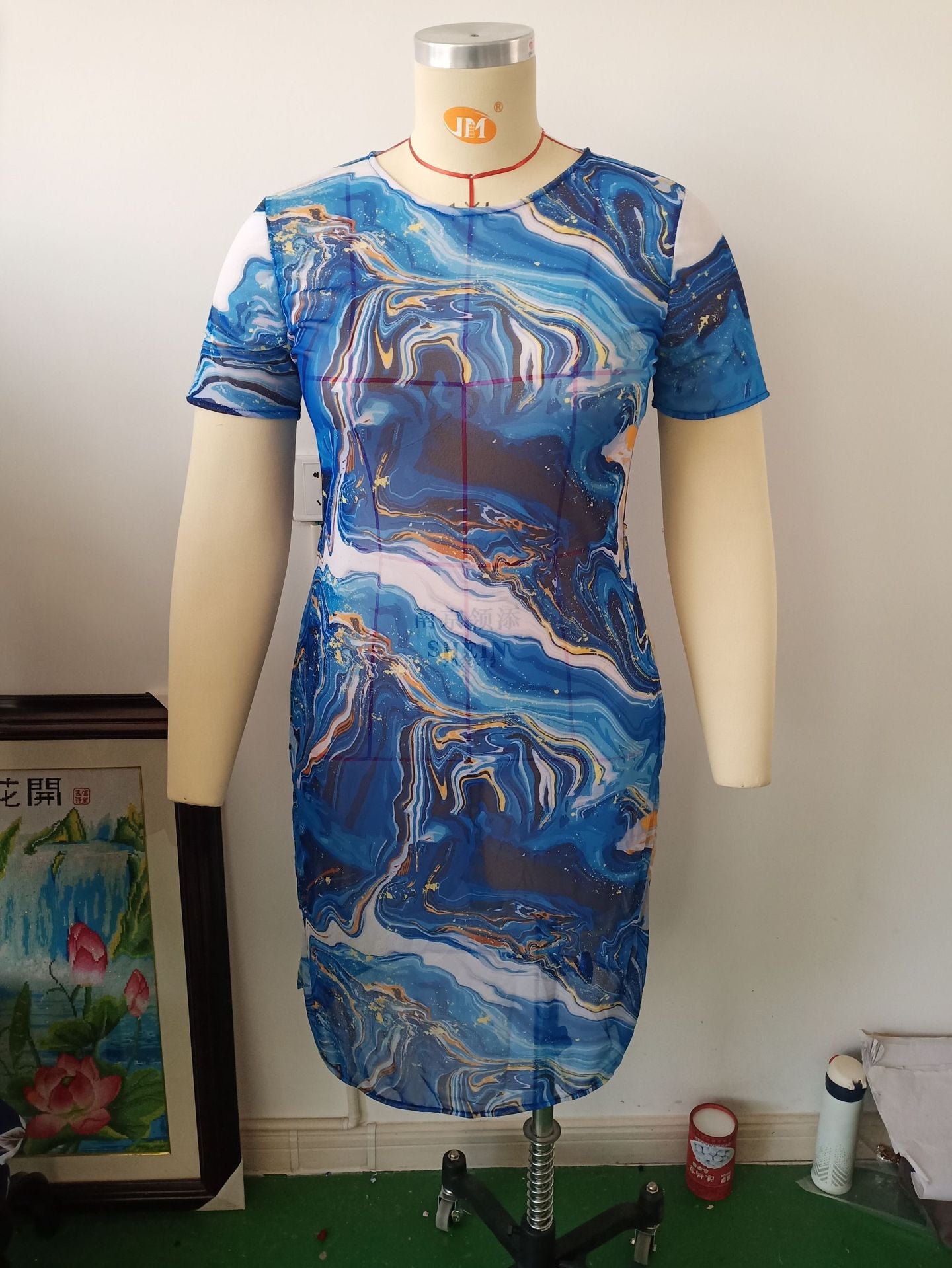 LF (one size) 2026 swimsuit women's sexy plus size printed beach sun protection clothing