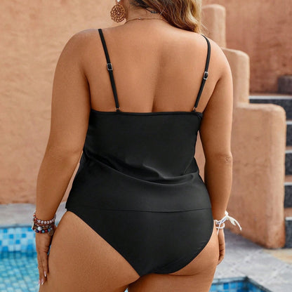 LF (L-4XL) 2026 swimsuit high elastic polyester large size one-piece one-piece