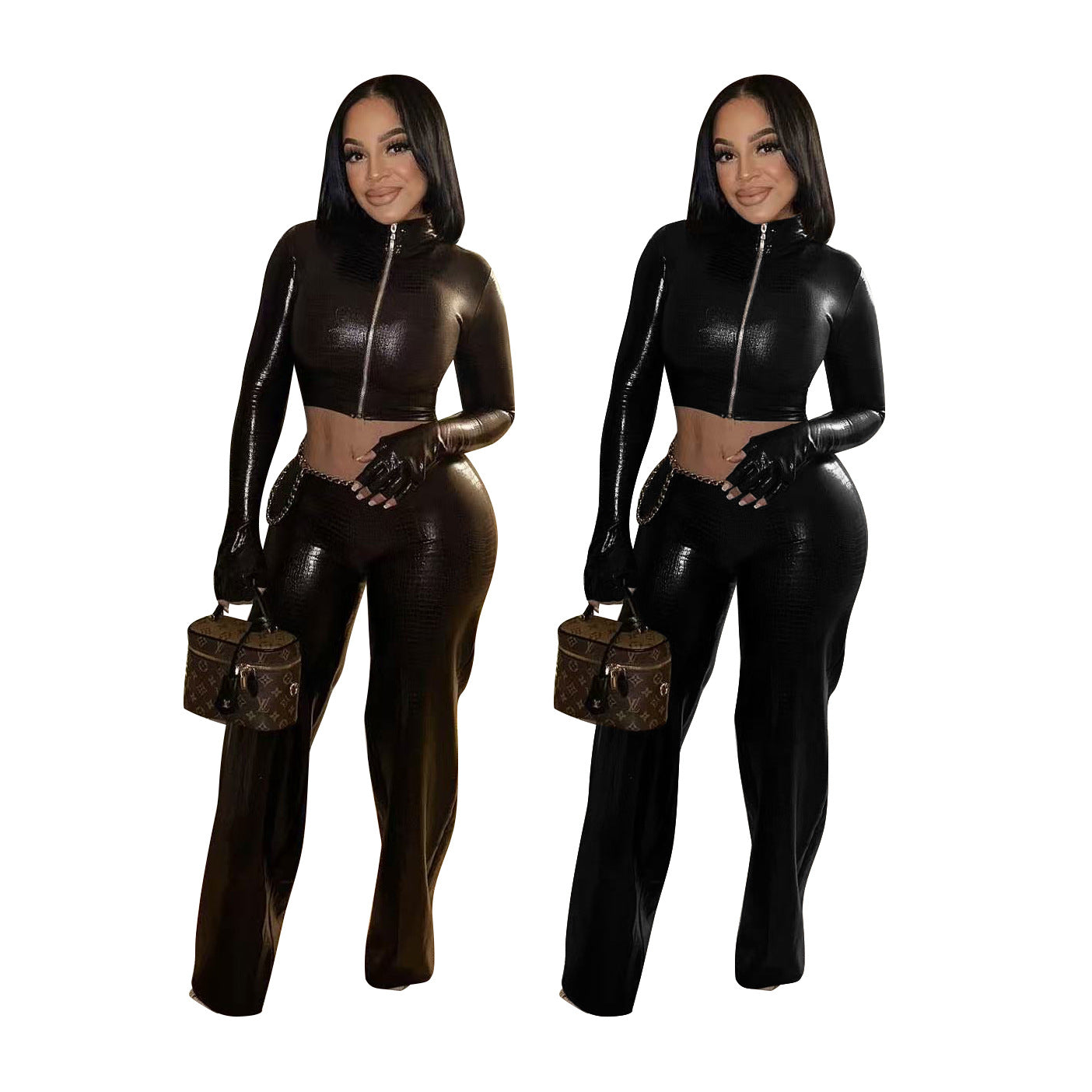 MZ (S-2XL) snakeskin MZ88677 snakeskin stretch strap gloves set