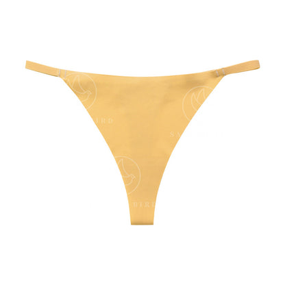 Buckle Ice Silk seamless yoga invisible one-piece thin large size T-back