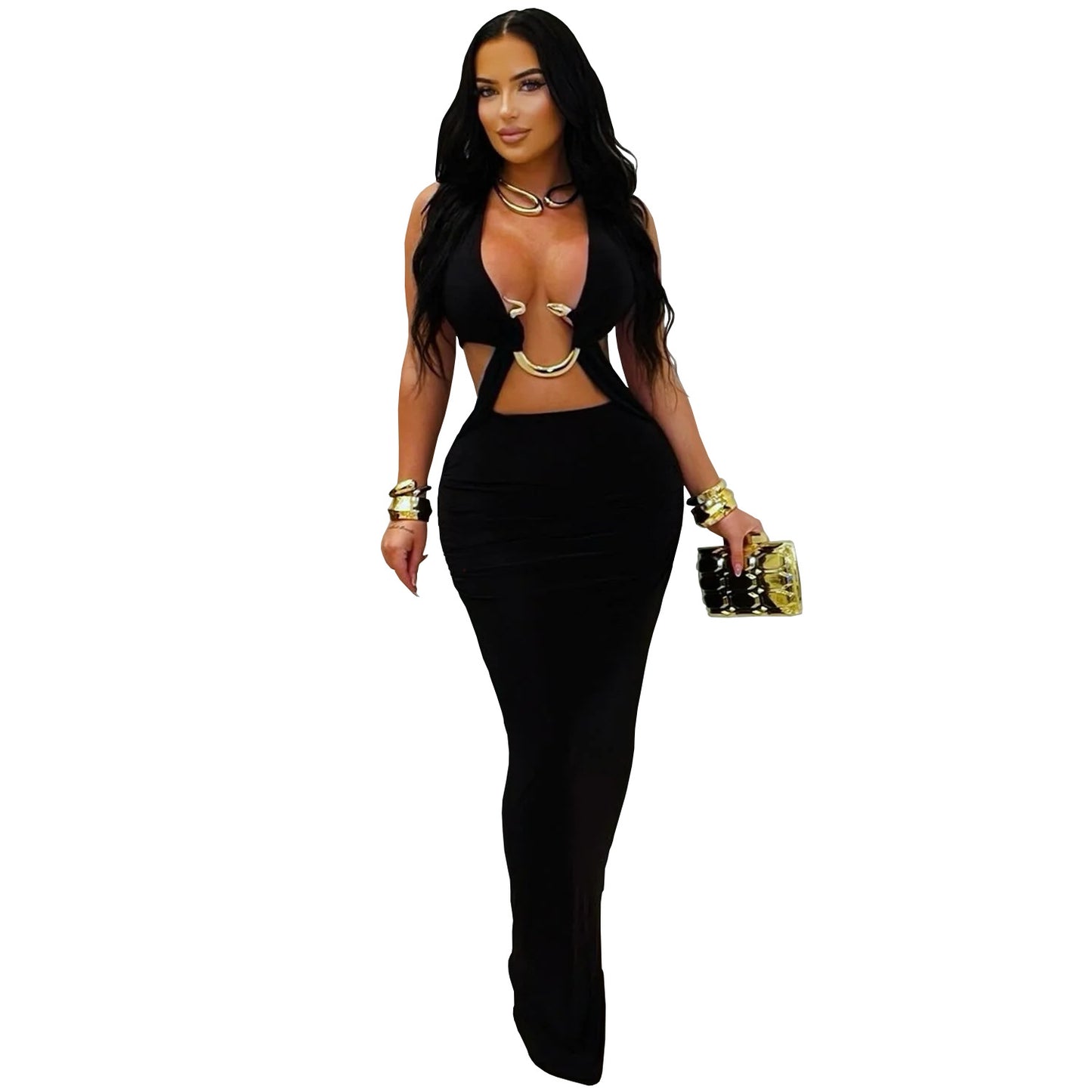 XYZ C7572 slim fit tied arm covering dress
