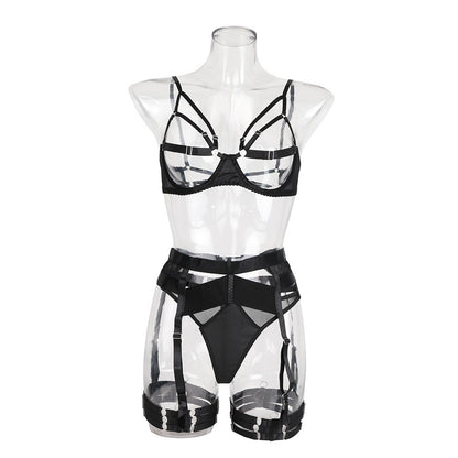 Complex sexy lingerie set with steel ring