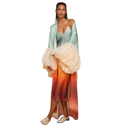 MYF 10889 cardigan Sea sun protection shirt beach print blouse coat