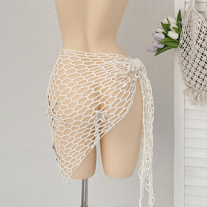 CYB starfish hand crocheting beach triangle shawl fishnet sunscreen beach towel