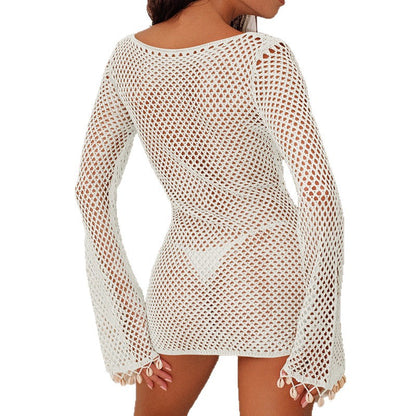 CYB beach skirt shell long sleeve knitted blouse jumpsuit skirt