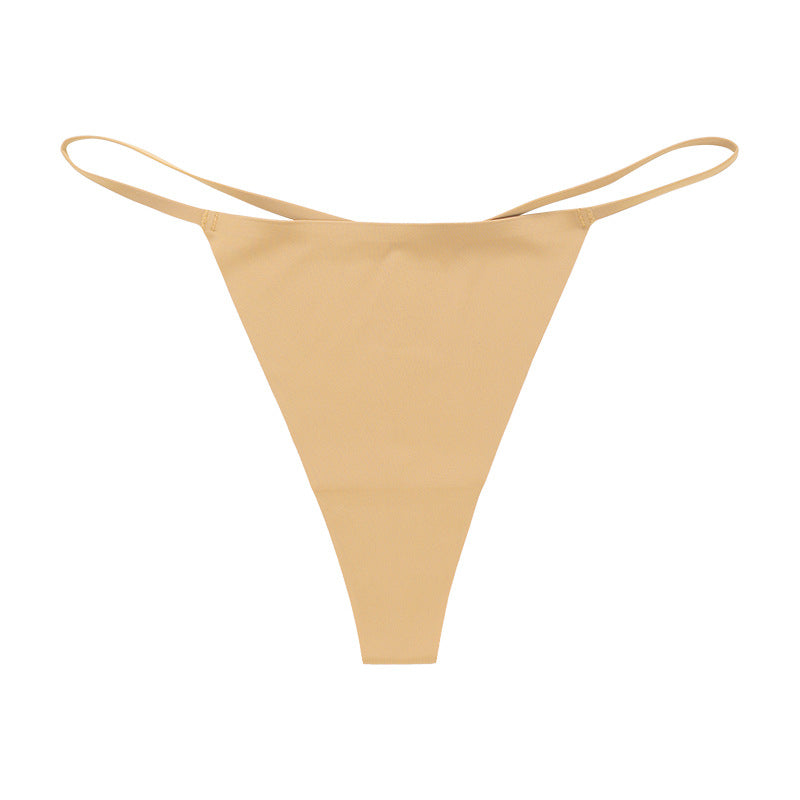Low waist T-shaped panties seamless Ice Silk plus size a rope underwear animal pattern sports quick-drying T-back