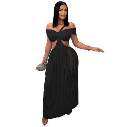 XYZ C7430 bandeau slim-fit sheer mesh dress