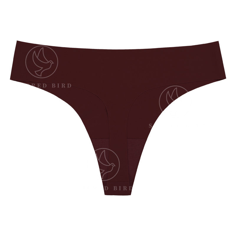 Sports quick-drying panties Ice Silk seamless T-back low waist antibacterial cotton crotch thin