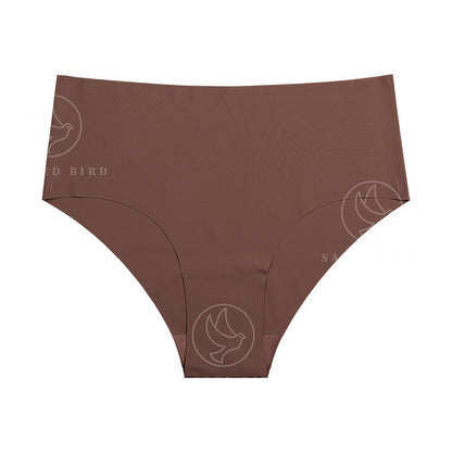 Mid-waist purified cotton crotch one-piece seamless Ice Silk quick-drying briefs
