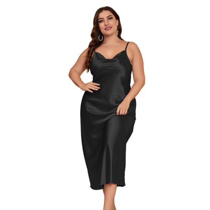 DNL dress plus-sized loose printed nightdress