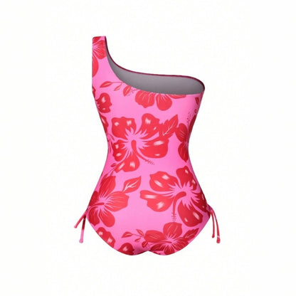 CL (L-4XL) plus size swimsuit one-shoulder one-piece bikini high waist beach skirt two-piece set