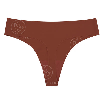 Sports quick-drying panties Ice Silk seamless T-back low waist antibacterial cotton crotch thin