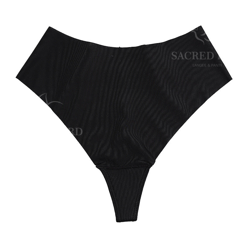 High waist camel toe seamless fitness yoga anti-embarrassment T-back sports T-back