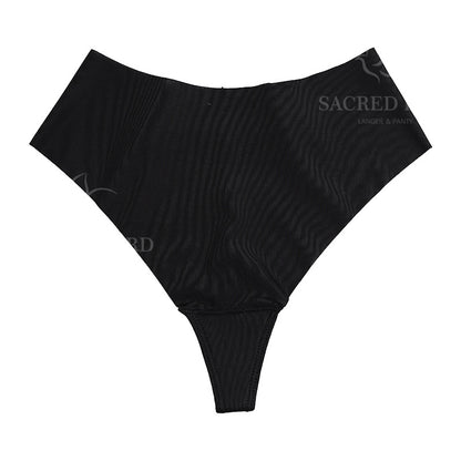 High waist camel toe seamless fitness yoga anti-embarrassment T-back sports T-back