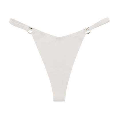 Thin belt low waist love ring seamless ice silk T-shaped Panties Plus size cotton crotch T-back