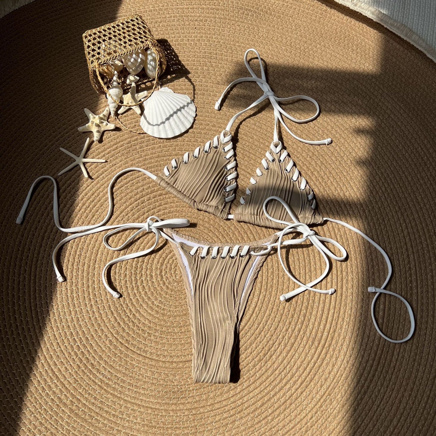 (4 days ready to ship) SY fresh sweet personality split swimsuit bikini