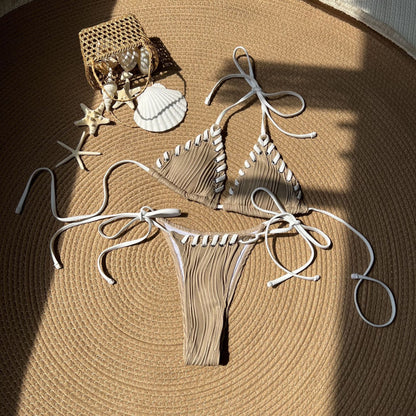(4 days ready to ship) SY fresh sweet personality split swimsuit bikini