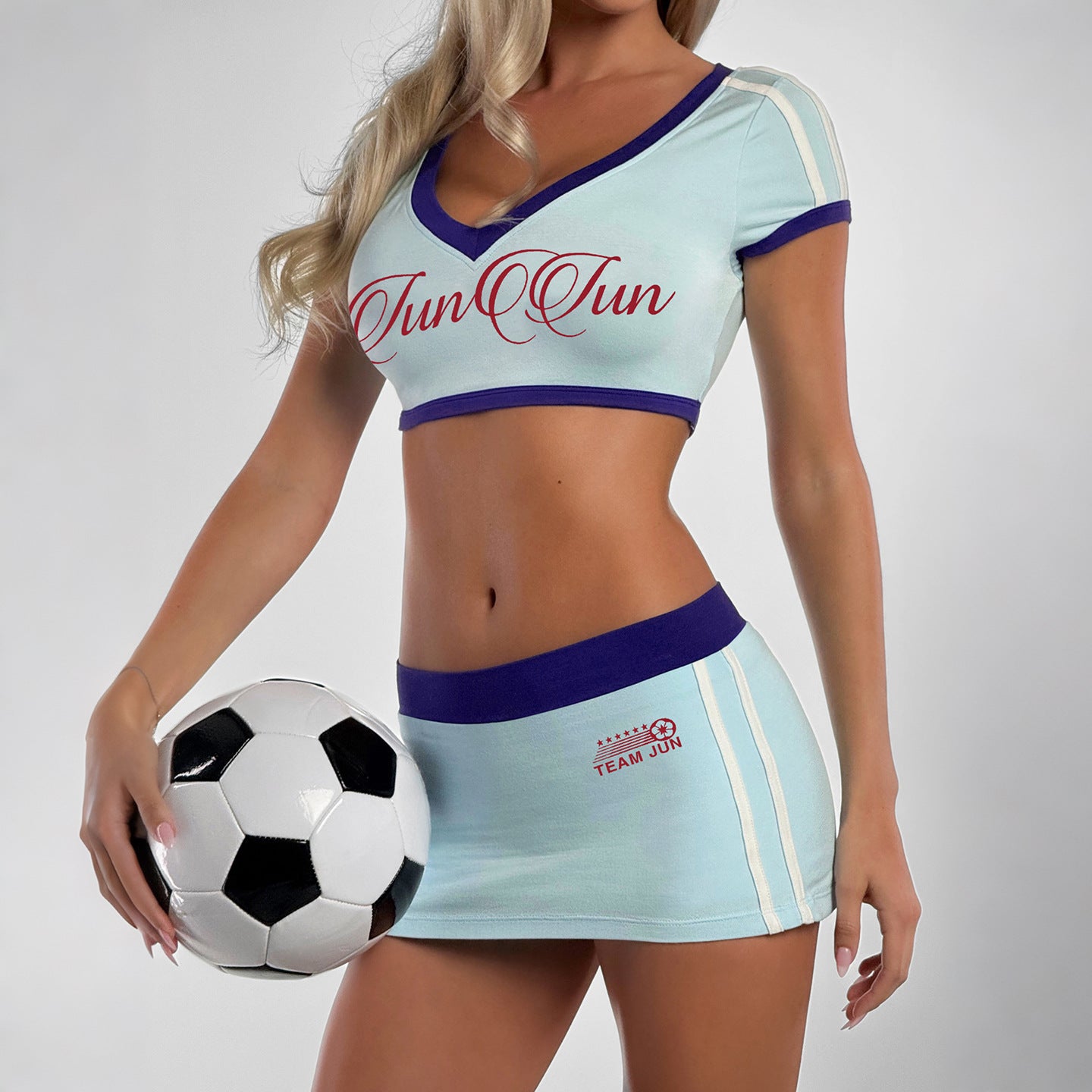 SXR K6S11031A summer crop-top short sleeve T-shirt hip skirt blouse and pants