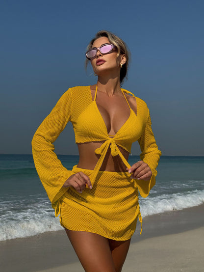 (4 days ready to ship) SY Beach ins four-piece split swimsuit