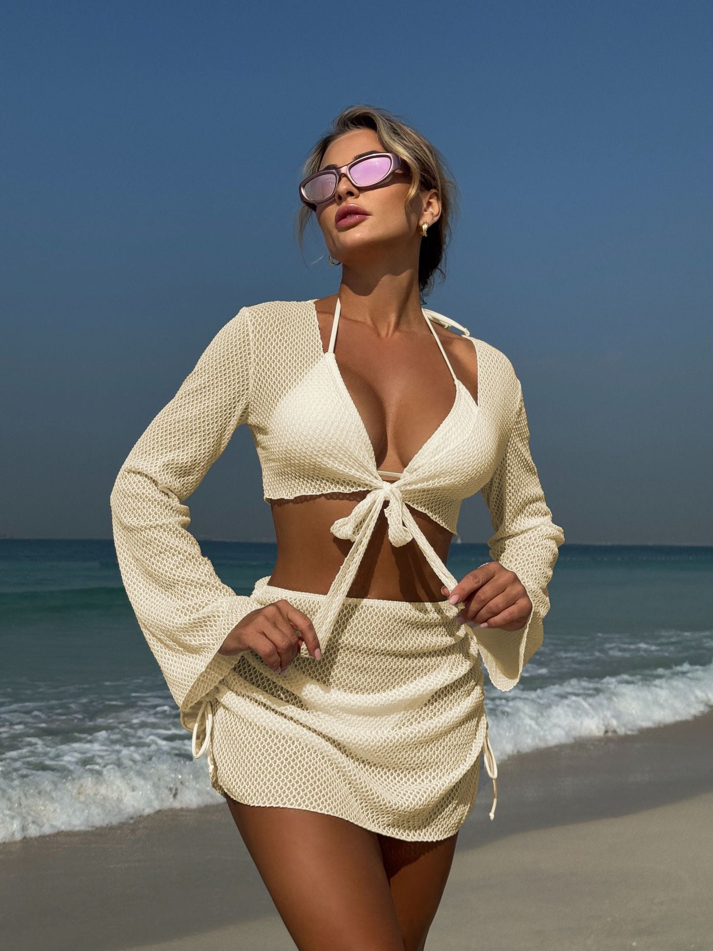 (4 days ready to ship) SY Beach ins four-piece split swimsuit
