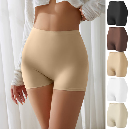 Seamless safety non-curling cotton crotch nude feel outer wear safety pants leggings