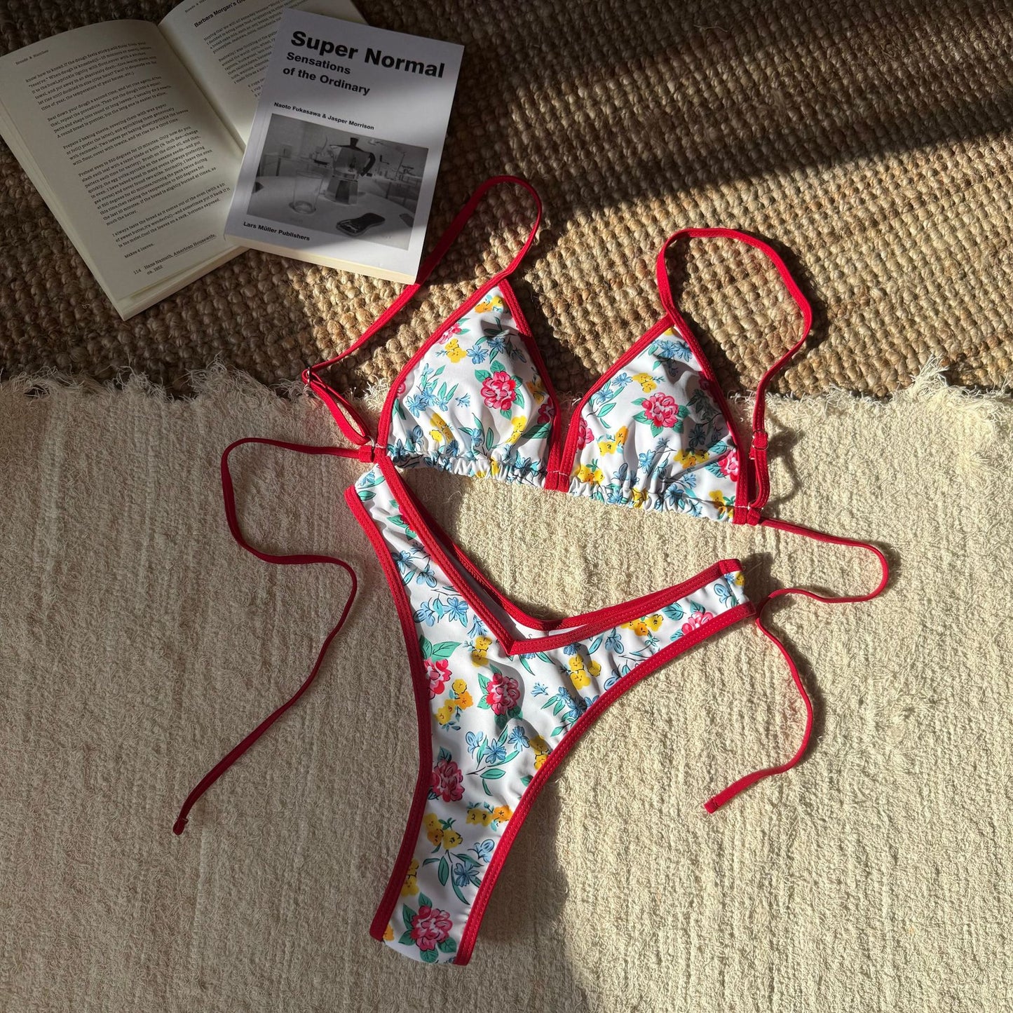 (4 days ready to ship) SY women's split leopard print triangle bandage swimsuit bikini