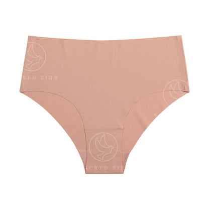 Mid-waist purified cotton crotch one-piece seamless Ice Silk quick-drying briefs