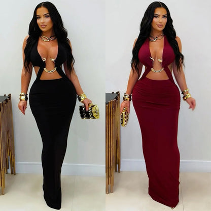 XYZ C7572 slim fit tied arm covering dress