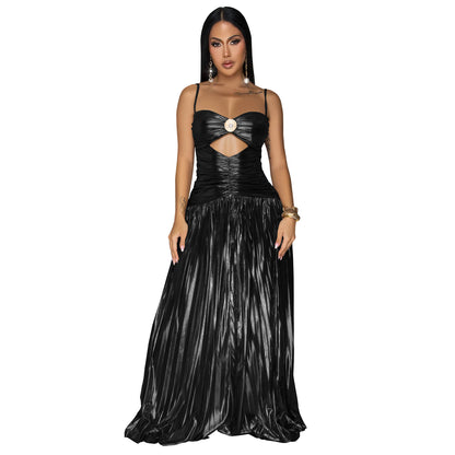 XYZ C7523 sling elegant prom glitter dress