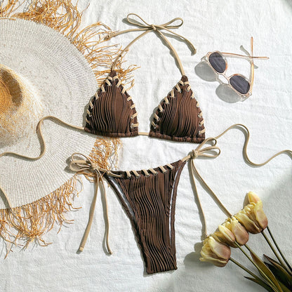 (4 days ready to ship) SY fresh sweet personality split swimsuit bikini