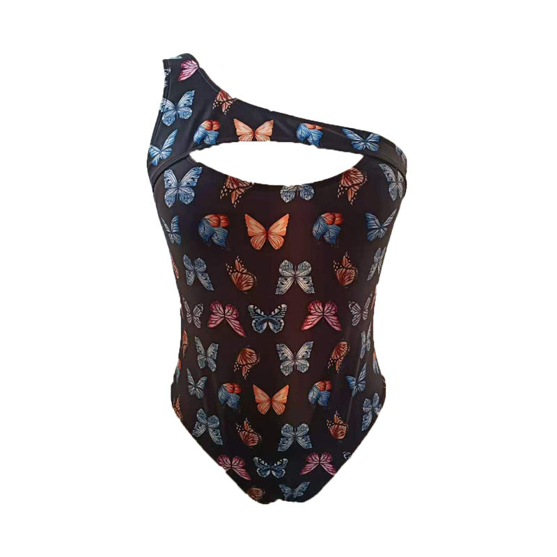 LF (L-4XL) swimsuit women's one piece sexy plus size multi-color printing
