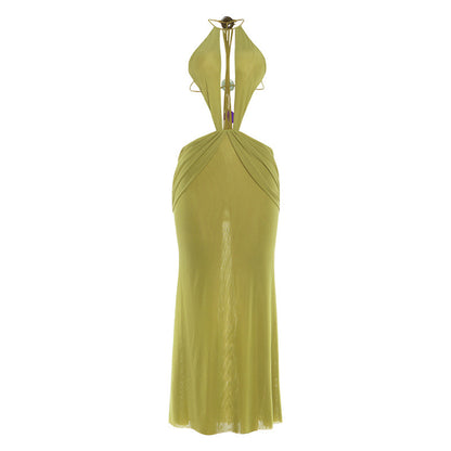 SXR K6D02631A backless halter dress