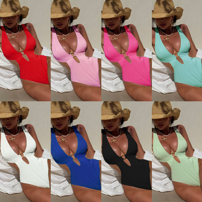 Women's fashion swimsuit one-piece 8-color women's LG446